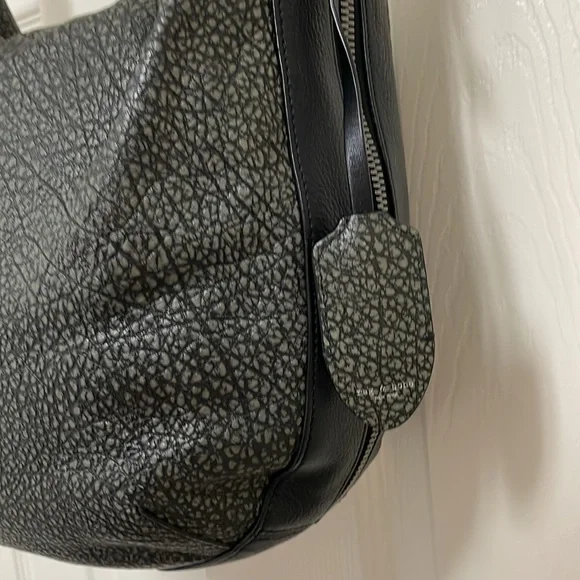 Rag & Bone Iron Grey Leather Bradbury Zip Hobo